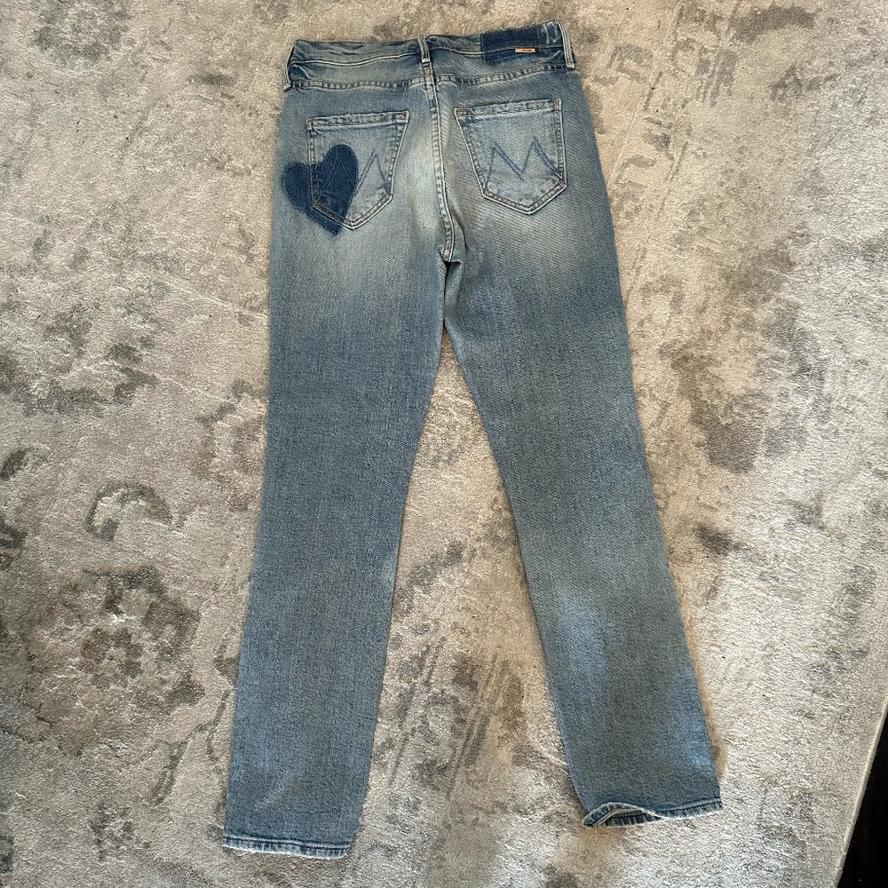 Mother Button Fly Dazzler Ankle - I Confess/Heart ×  1 of 1  Medium Blue / 25